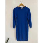80s Blue Sequin Collar Sweater Dress size small Photo 1