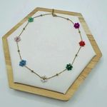 Spring Theme Flower Beaded Necklace & Bracelet Duo Photo 6