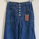 NEW Etro Paisley High Waisted Flare Jeans Size 29 Women’s NWT Blue Photo 3