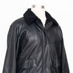 Calvin Klein - Faux-Fur-Collar Faux-Leather Bomber Coat Photo 11