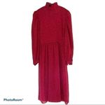 Vintage Prince David Pink Black Print Dress Size 12 Photo 1