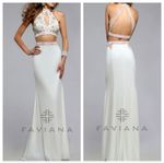 Faviana  black two piece beaded prom pageant dress Photo 1