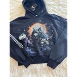 Darc Sport Howling At The Moon Owen Cropped Hoodie Black Size Small Photo 3