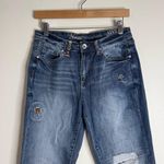 Natural Reflections  vintage reunion distressed patchwork blue jeans size 28 Photo 1