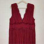 ASOS NWOT  Premium Lace insert Pleated Maxi Dress, Size 14 Photo 3