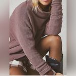 Free People Ottoman Slouchy Tunic Burgundy Sweater Women’s Size Small Photo 2