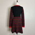 Born Famous Santa Crewneck Long Sleeves Sweater Dress, Sz Large Black Photo 7