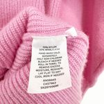 Something Navy Wool V-Neck Ribbed Knit Sweater Winter Preppy Luxury Pink Large Photo 6