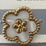 Stainless Steel Floral Elegance Stud Earrings White Photo 0