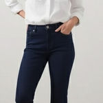 Chico's NEW Chico’s So Slimming Girlfriend Ombre Dip Dye Ankle Jeans Dark Wash Firming 6 Photo 0