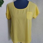 Zenana Outfitters Yellow Pocket Blouse Top. Photo 0