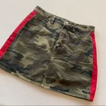 Forever 21  Camo Print Tuxedo Stripe Denim Mini Skirt Photo 4