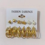 Boutique 6 Piece Gold Earring Set - Indie Set Photo 0