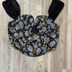 Black and Blue embroidered NWT corset top Photo 8