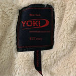 Yoki  New York women's medium military green jacket with soft faux fur Photo 3