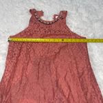 Candie's  lace halter mini dress beaded detail woman’s size small dark pink coral Photo 7