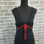 Tocca Womens Black Embroidered Little Black Dress. Red Bow Cocktail | Size undefined Photo 1