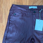 KanCan Yoko Faux Leather Mid Rise Bootcut Pants Burgundy Wine size 27 NWT‎ Purple Photo 4