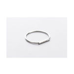 Boutique Dainty White Gold-Plated S925 LOVE Bar‎ Band Ring | Sz 6 NEW Photo 9