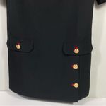 Versace  Button Detail Virgin Wool Mini Dress 12 US 48IT Black NWT Photo 10