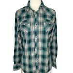 Kuhl ✨ Pearl Snap Shirt Womens Large Plaid Long Sleeve Outdoor Hiking Western ✨ Photo 0