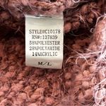 Dreamers  Burgundy Mauve Eyelash Sweater Size M/L With Mock Neckline Photo 5