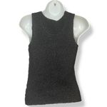 Lou Nardi Collection Textured Stretch Tank Top Black Pucker Crinkle Fabric Small Photo 1