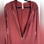 Savage X Fenty Sleep & Shine Glitter Zip Onesie M Shimmer Hooded Rare in EUC Red Size M Photo 5