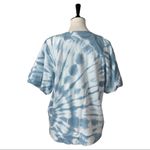 Z Supply Women's Blue White Tie Dye Short Sleeve Sweatshirt Top Size XL Photo 3