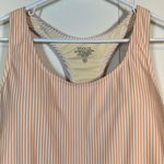 Roolee  Orange White Stripe Scoop Neck Swimsuit Keyhole Back Size XL EUC #0692-AZ Photo 3