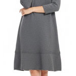 White + Warren Heather Gray 100% Cashmere Turtleneck Dress Large Cozy Minimalist Photo 0