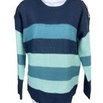 Jason Maxwell  Blue Combo Striped Pullover Sweater PM NWT Photo 0