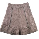 Azwell Vintage Y2K Midi Skirt Brown S A-Line Embroidered Floral Cutout Detail Photo 2