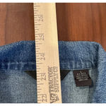 Agapo Large Denim Jean Top Jacket Embroidered Floral‎ Colorful Boho Cottage VTG Red Photo 5