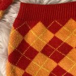 Edikted  Red and Orange Argyle Sweater-so soft cropped length 14” bust 28” Photo 7