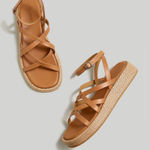 Madewell  The Sabina Flatform Sandal Desert Camel Size 8 NP288 Beachy resort‎ Photo 0