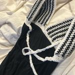 NWT By the Sea White Black Crochet Maxi Dress Size Medium Photo 6