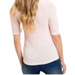 Nikkilund Pale Pink Boho 3/4 Sleeve Pocket Top Small Stretchy Knit Photo 2