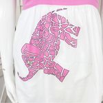 Tracy Negoshian Mosaic Elephants Cotton Halter Sundress White Pink Small Photo 6