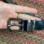VTG BLACK BRAIDED LEATHER WESTERN BELT Photo 4