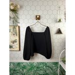 Madewell  Black Square-Neck Puff-Sleeve Top - Size - Small Photo 3