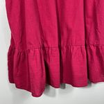 SheIn Curve Plus Size Berry Pink/Red 100% Cotton V-Neck Peplum Hem Tank Tunic 1X Photo 1