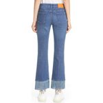 Stella McCartney  Fringe Hem Kick Flare Jeans Size 26 Stretch Mid Rise Photo 2