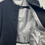 Calvin Klein Button Front Women's Long Sleeve Black Blazer Size 6 Semi Cropped Photo 3