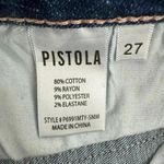 Pistola  blue high rise distressed Monroe slim raw jeans 27 #1989 Photo 9