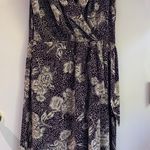 Positive Attitude Floral Print MIDI Wrap Dress Multi Size 12P Photo 0