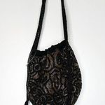Free People NWOT Penny Beaded Pouch Bag Drawstring Black Gold Size OS Photo 2