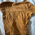Bozzolo  Tan Fitted Crop Top Short Sleeve Photo 2