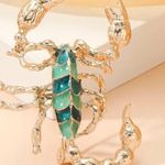 NWT Green & Gold Scorpion Design Brooch Pin, Spice Up Your Blazers and Suits!🦂 Photo 0