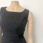 Halogen [] Charcoal Gray Wool Tweed Sheath Dress Knee Length Workwear Office Sz 6 Photo 2